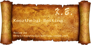 Keszthelyi Bettina névjegykártya